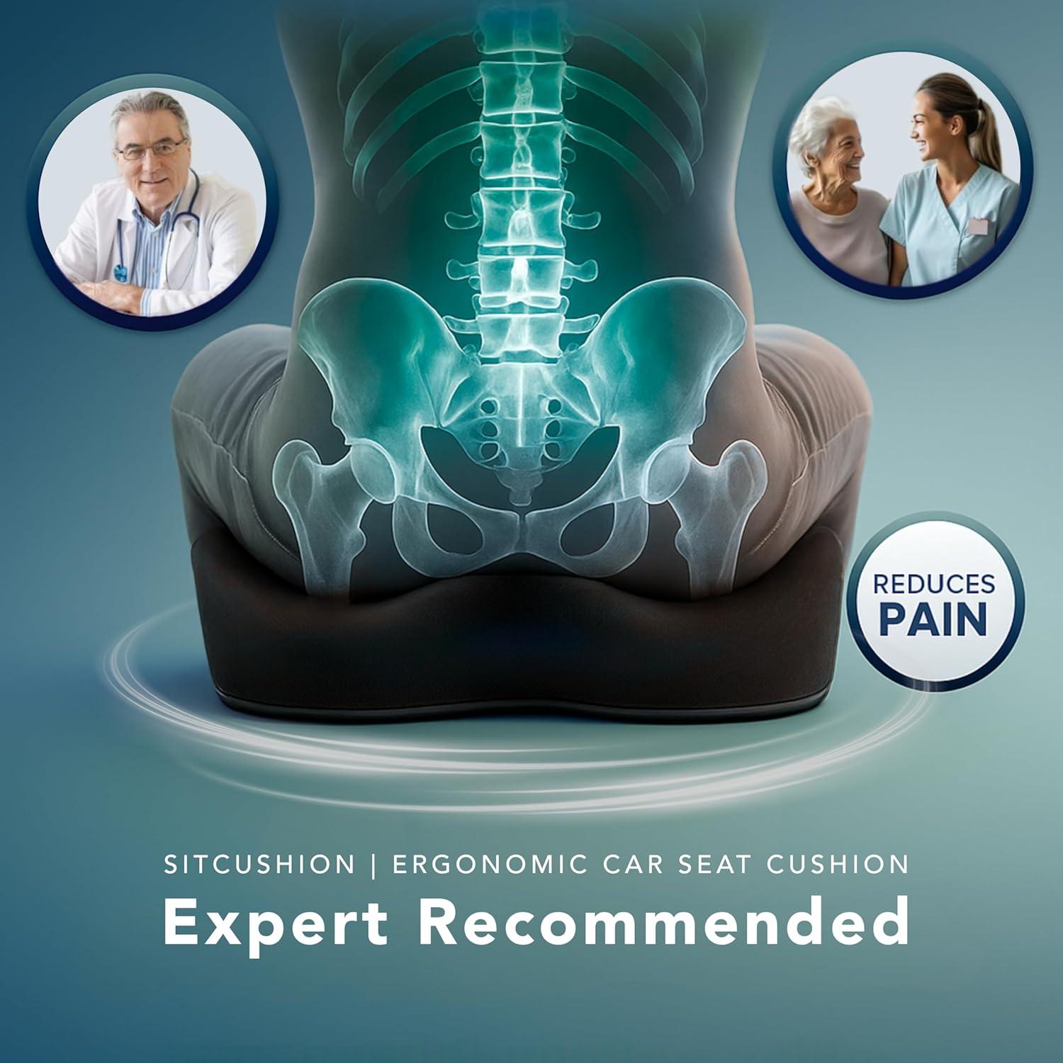 Cojín Ergonómico SitCushion Extra Grande para Coccix y Espalda