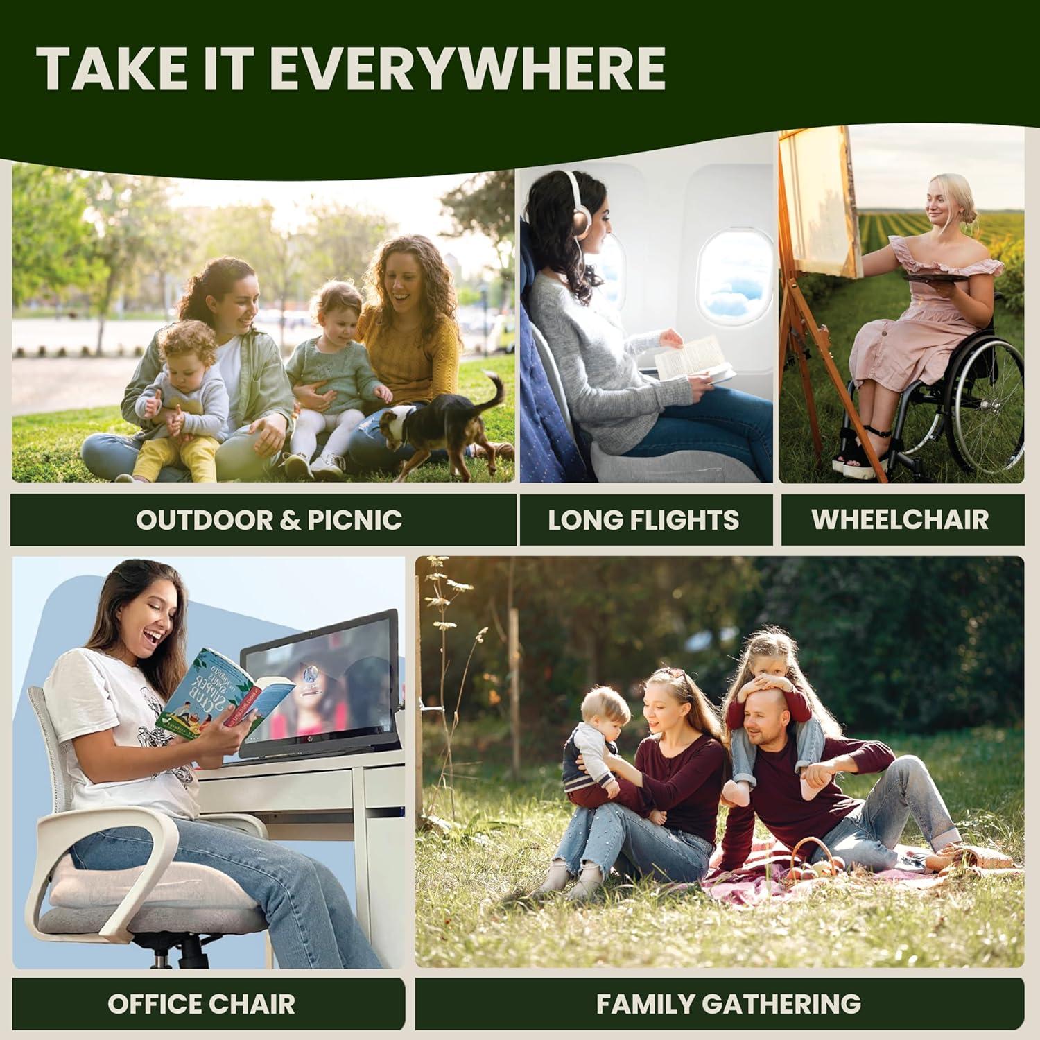 Cojín Ergonómico SitCushion Extra Grande para Coccix y Espalda