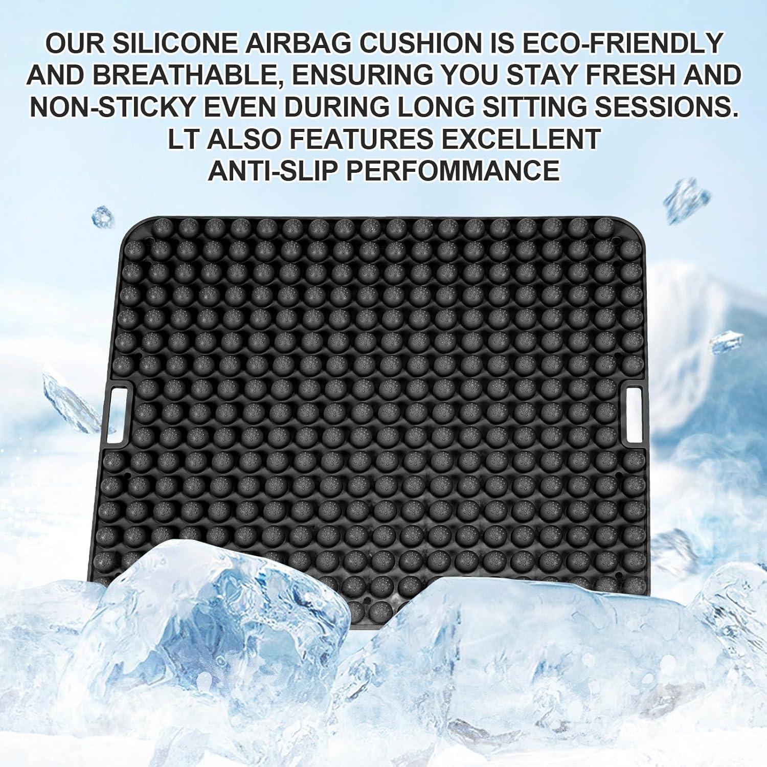 Cojín de Silicona LTLUTU para Alivio del Dolor Coccix 43x37 cm