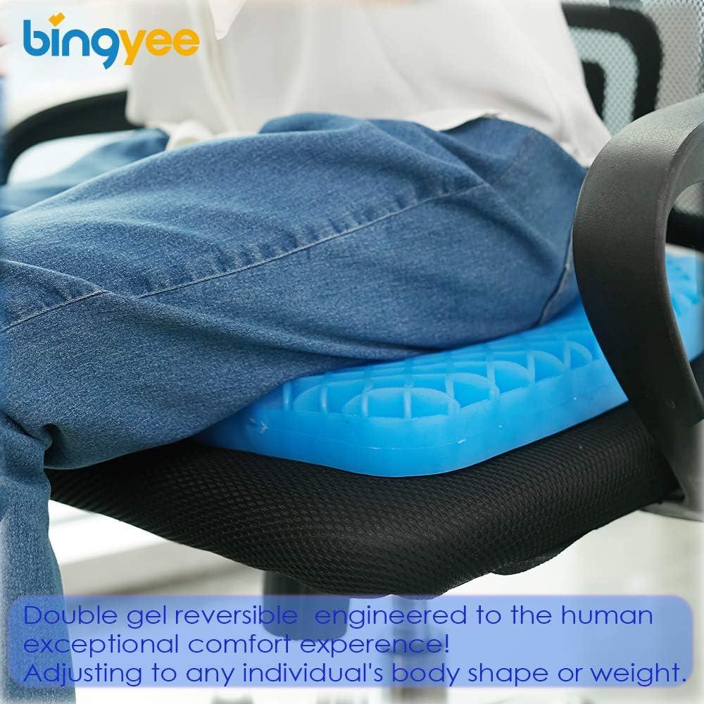 Cojín de Gel Bingyee para Asiento Ergonómico 41.9x39.9cm