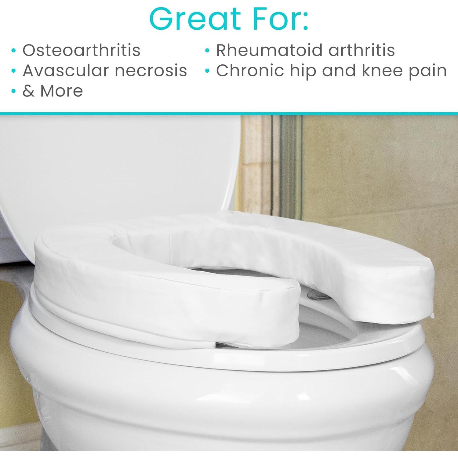 Cojín Elevador para Inodoro Vive - Espuma Acolchada 5.08 cm