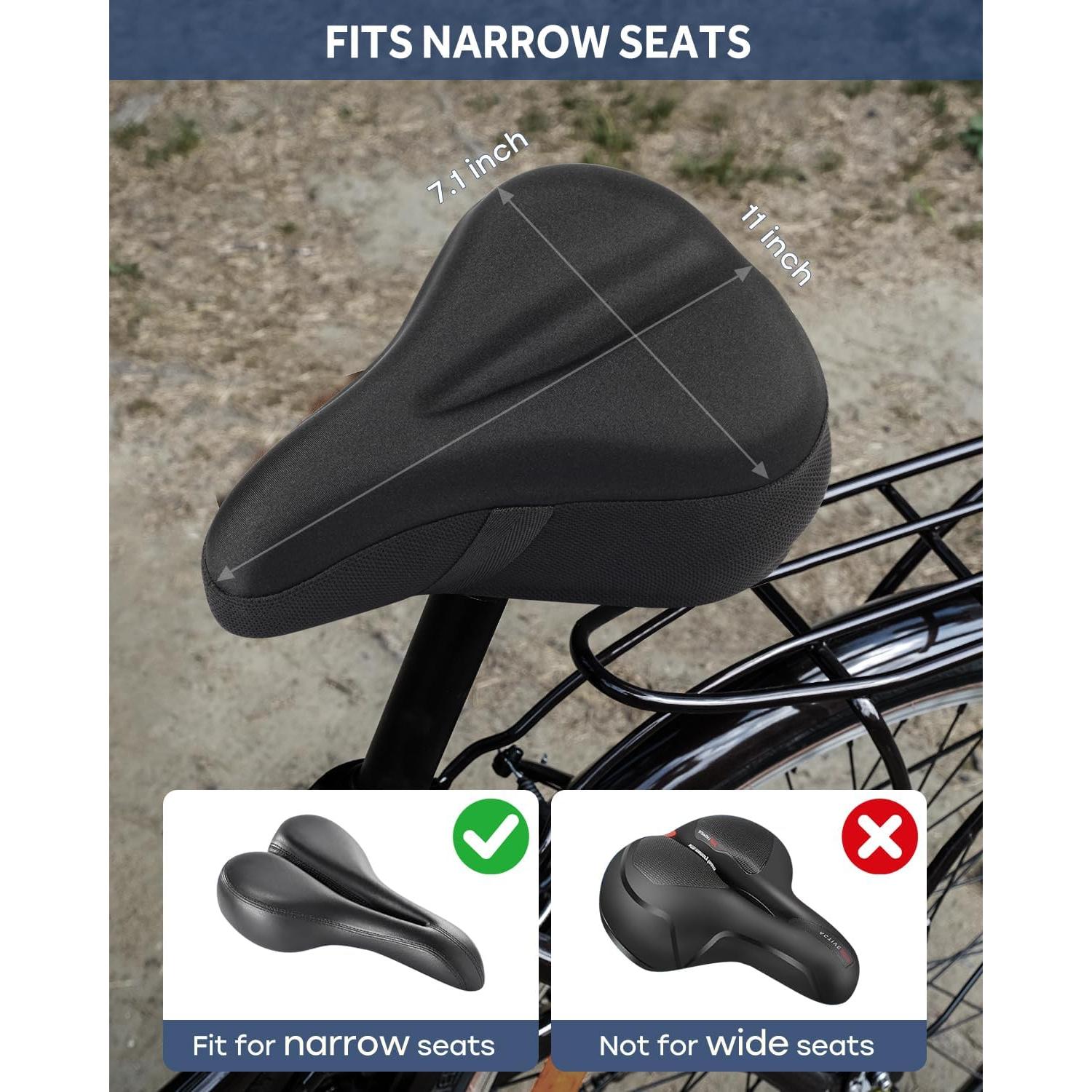 Funda de Asiento de Bicicleta MXMXK Acolchada Gel Negro