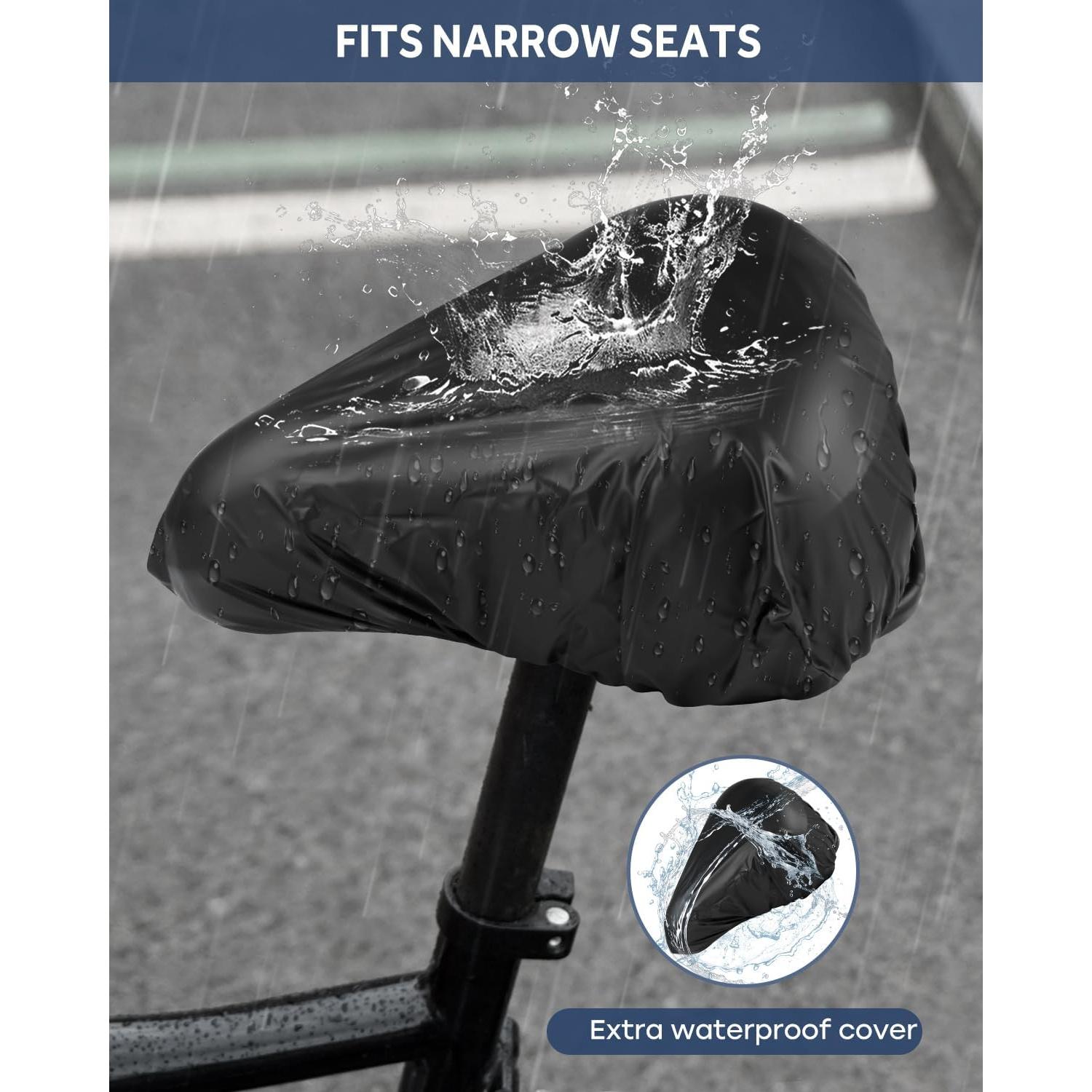 Funda de Asiento de Bicicleta MXMXK Acolchada Gel Negro