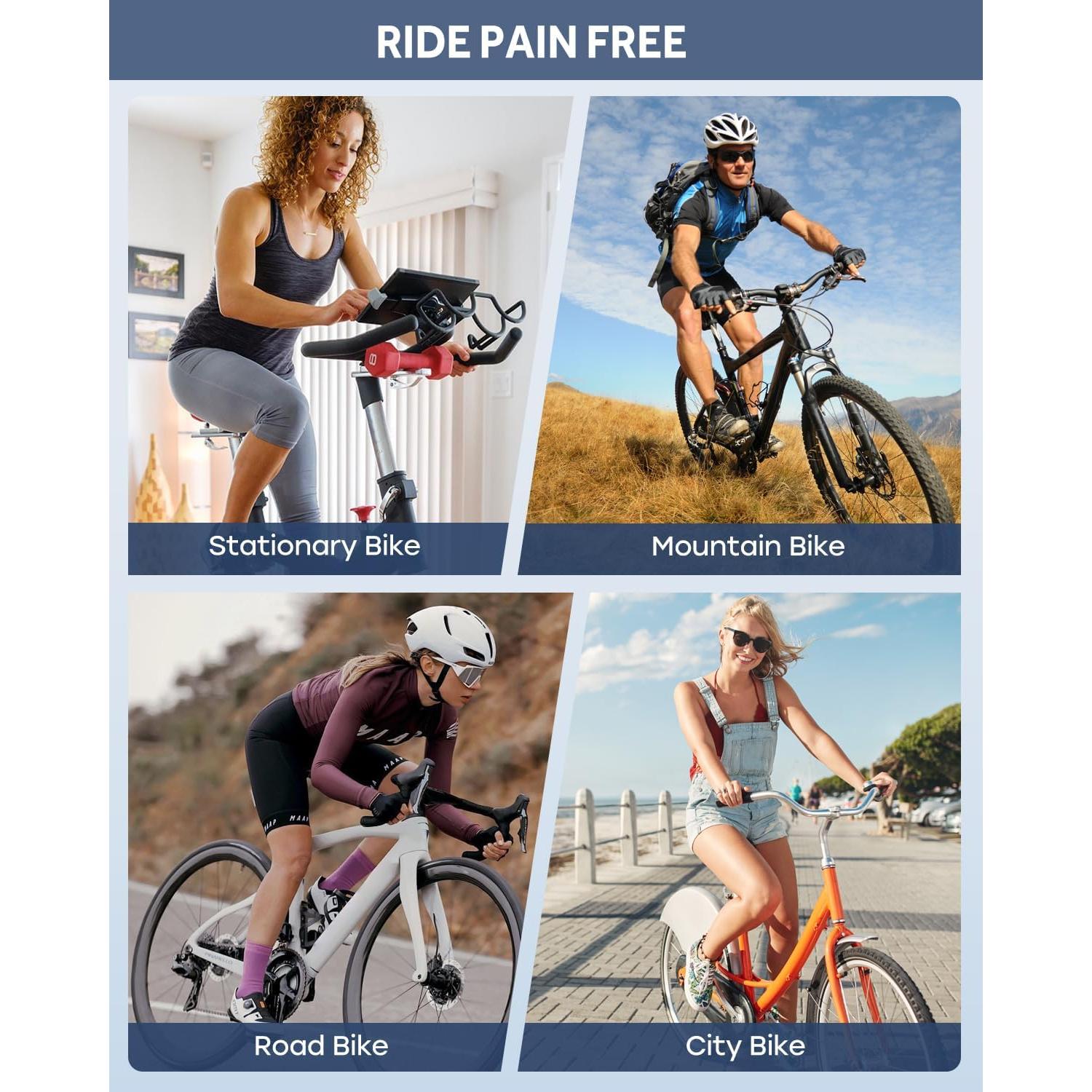 Funda de Asiento de Bicicleta MXMXK Acolchada Gel Negro