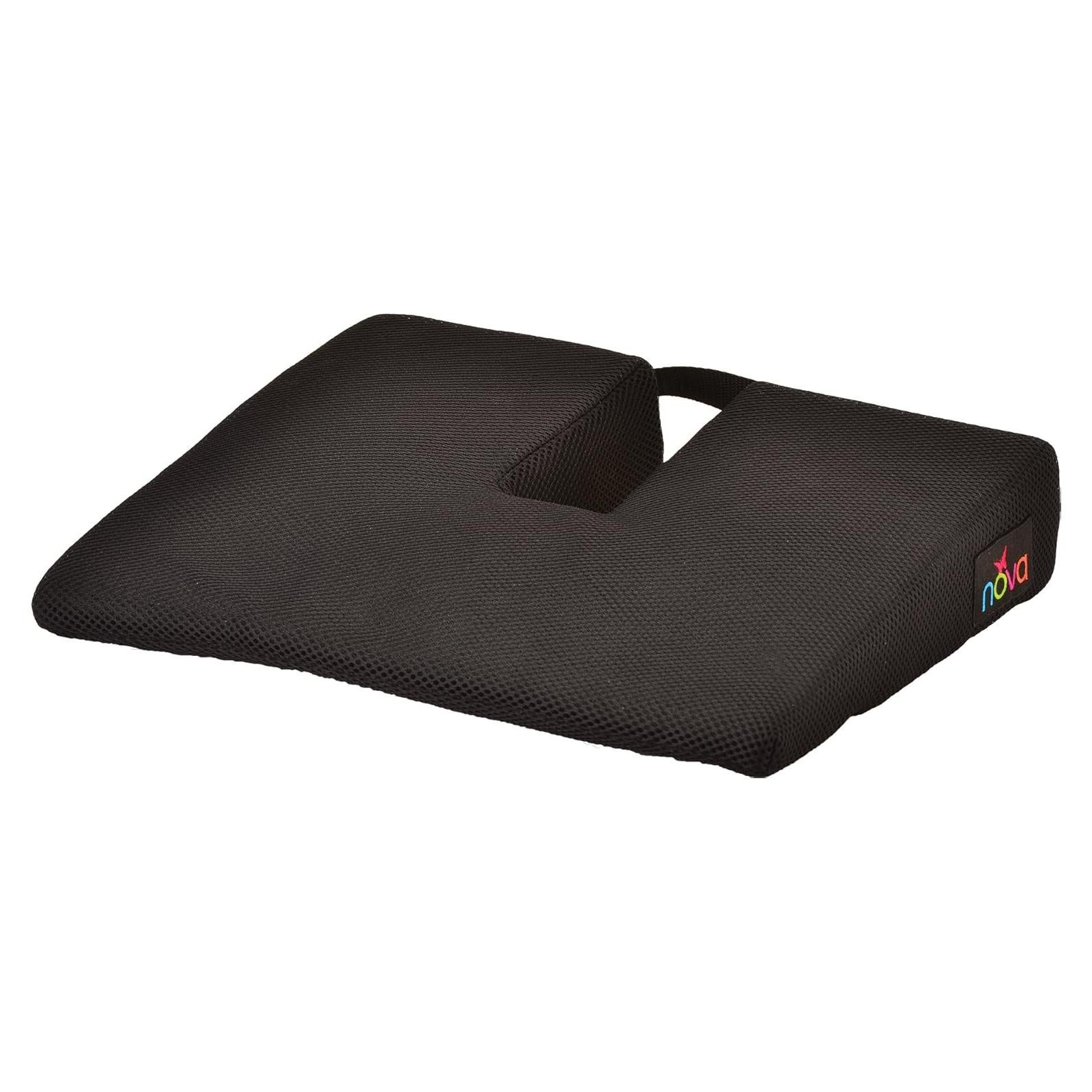 Cojín de Gel de Espuma NOVA Medical para Coccyx, Negro