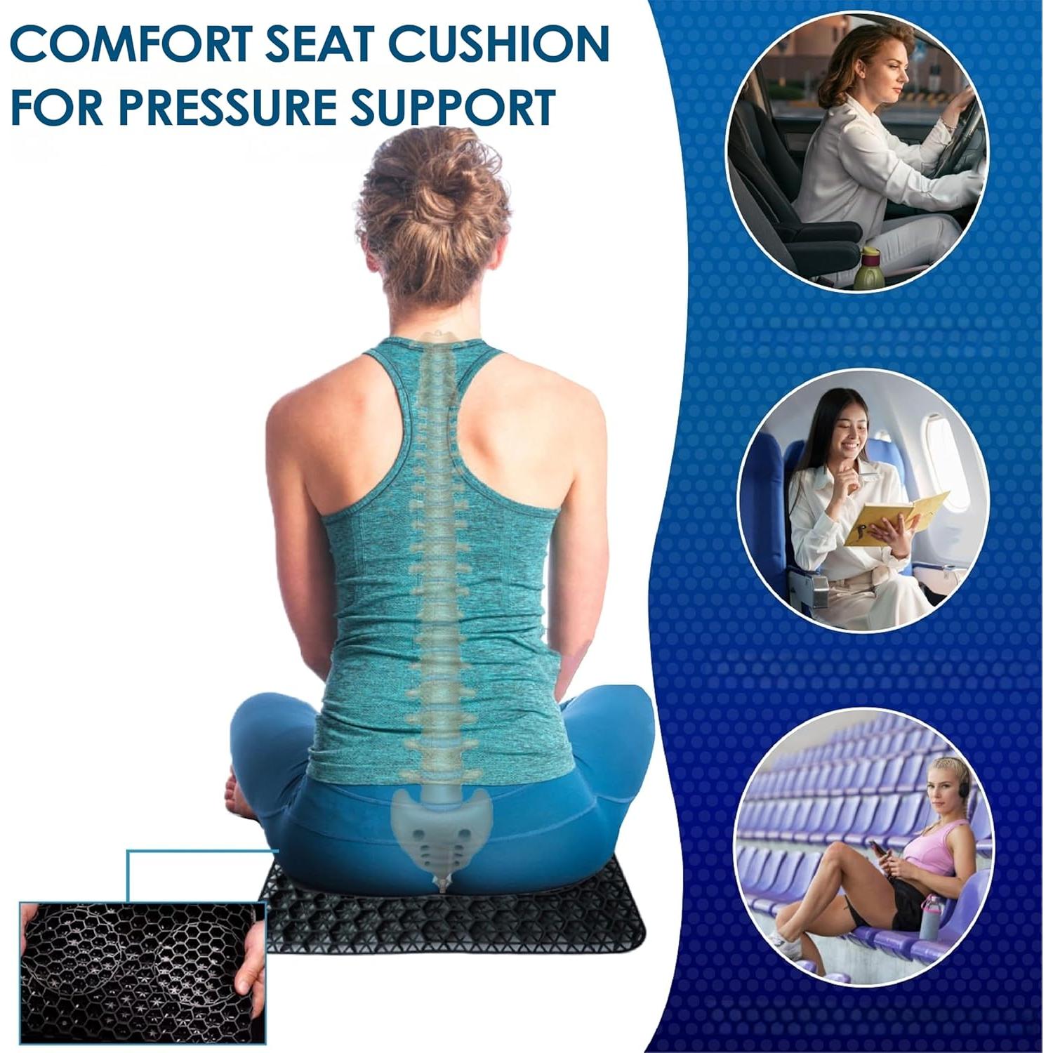 Cojín de Gel Kolanohani Plegable 46.99 cm para Alivio Coccix