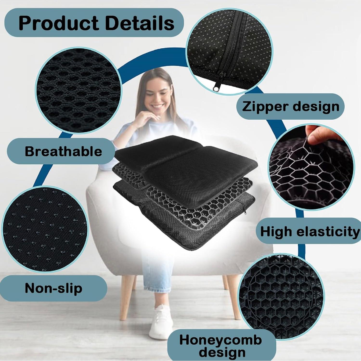 Cojín de Gel Kolanohani Plegable 46.99 cm para Alivio Coccix