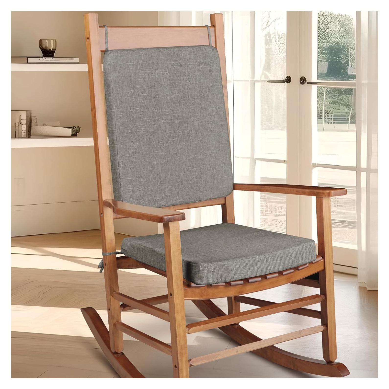 Juego de 2 Cojines para Silla Mecedora FlyGulls Gris Claro