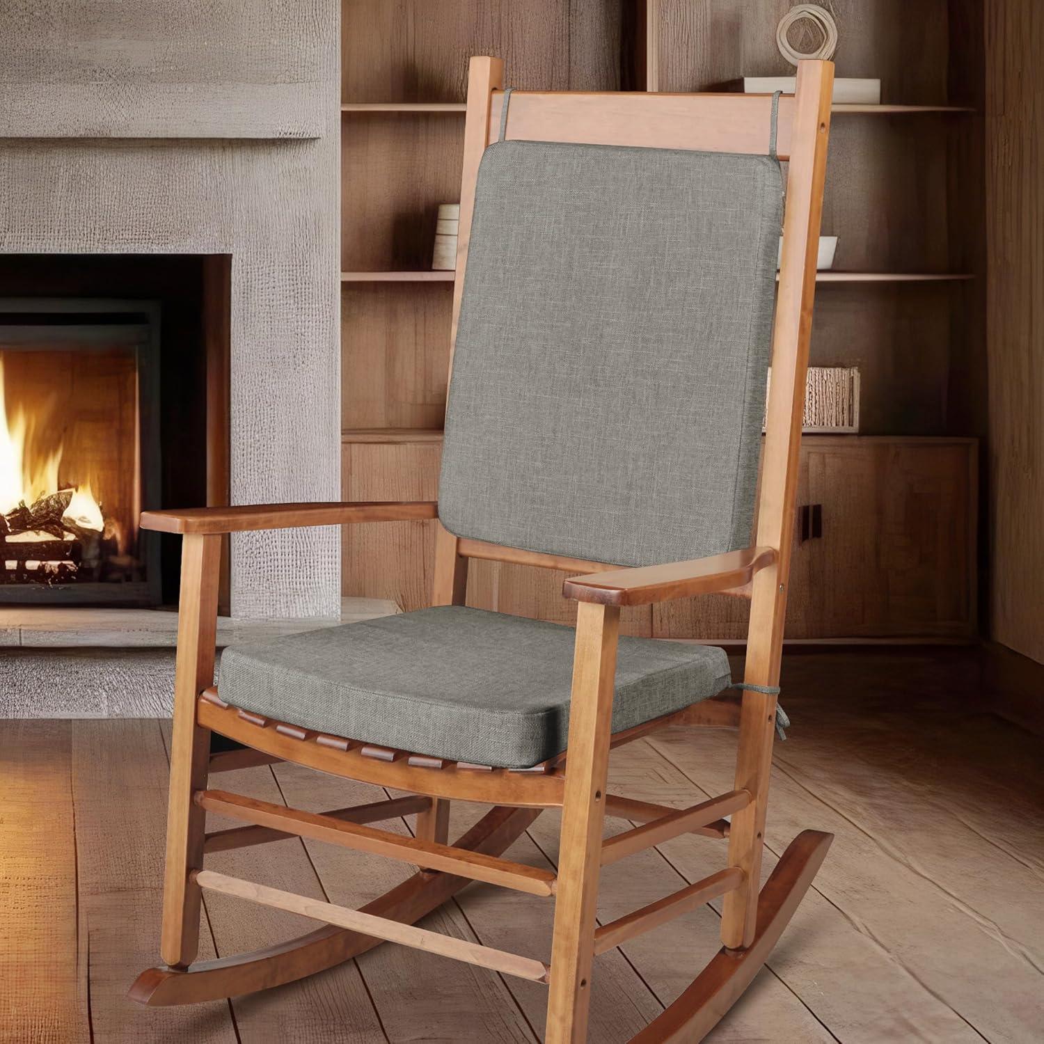 Juego de 2 Cojines para Silla Mecedora FlyGulls Gris Claro