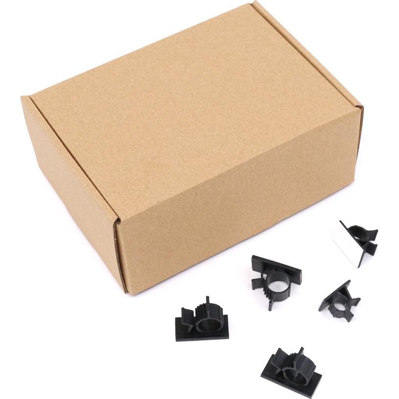 100 Clips de Cable Autoadhesivos Rustark - 3 Tamaños Ajustables