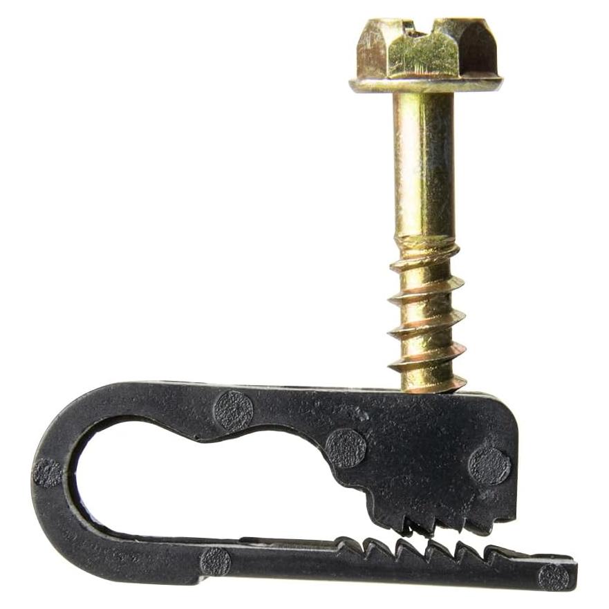 Clip de Tornillo Flexible Doble Skywalker - 100 Piezas Negro