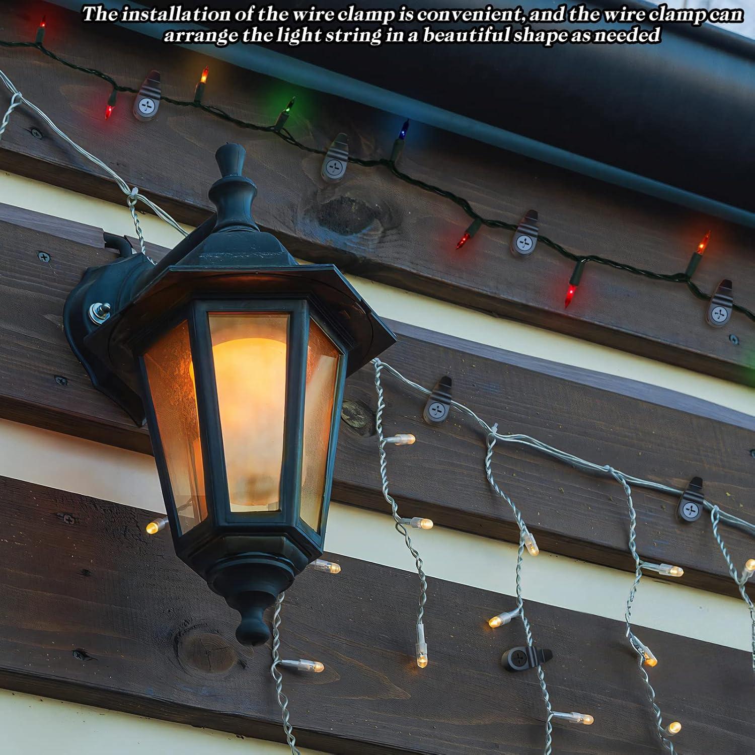 Ganchos para Luces de Exterior Lewufe - Paquete de 50, Negro