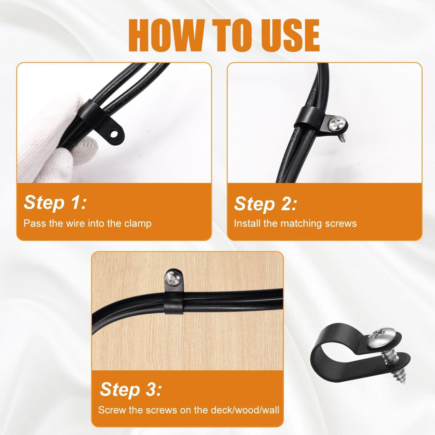 Clips de Montaje de Luz de Cuerda Mankk 50PCS 13mm Nylon