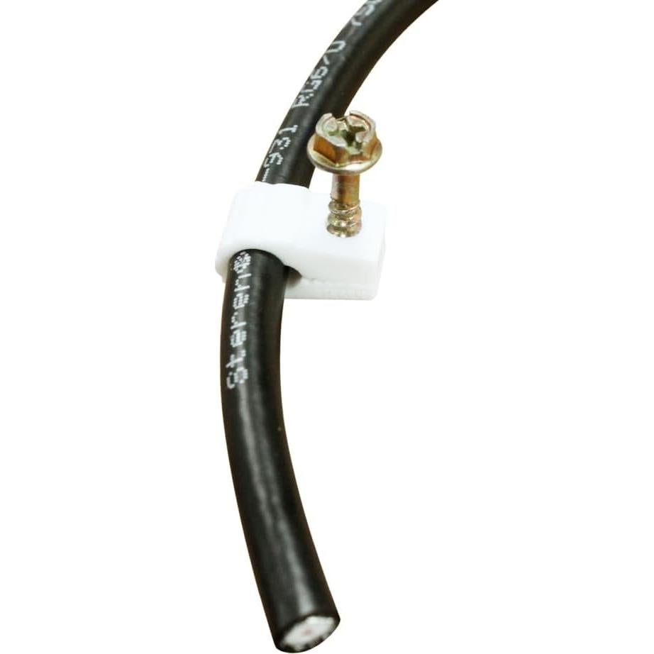 Clips de Cable Coaxial STEREN Grip Clip 100 Unidades Blanco