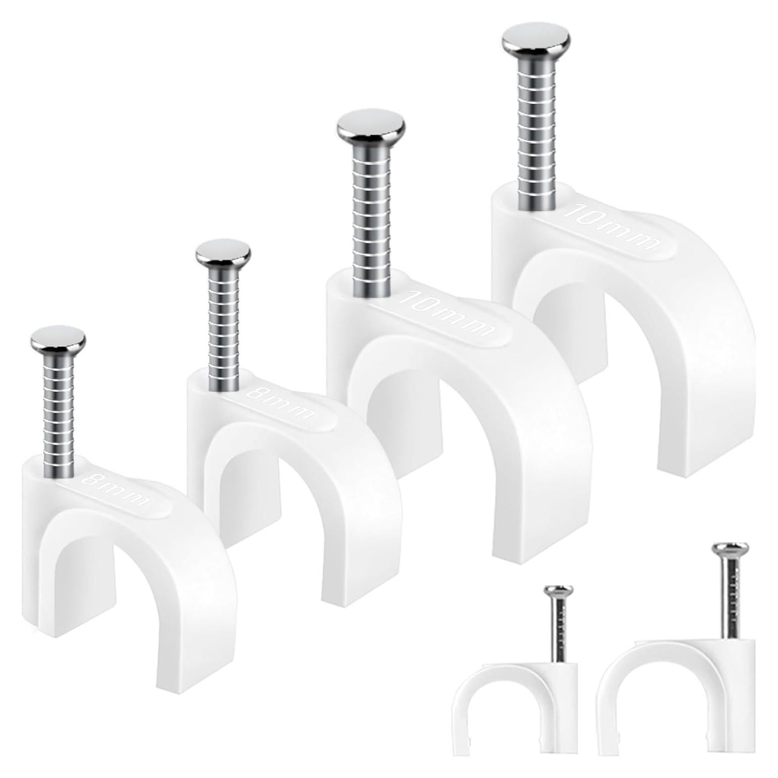 200 Clips de Cable TKYZMS 8mm/10mm para Gestión de Cables