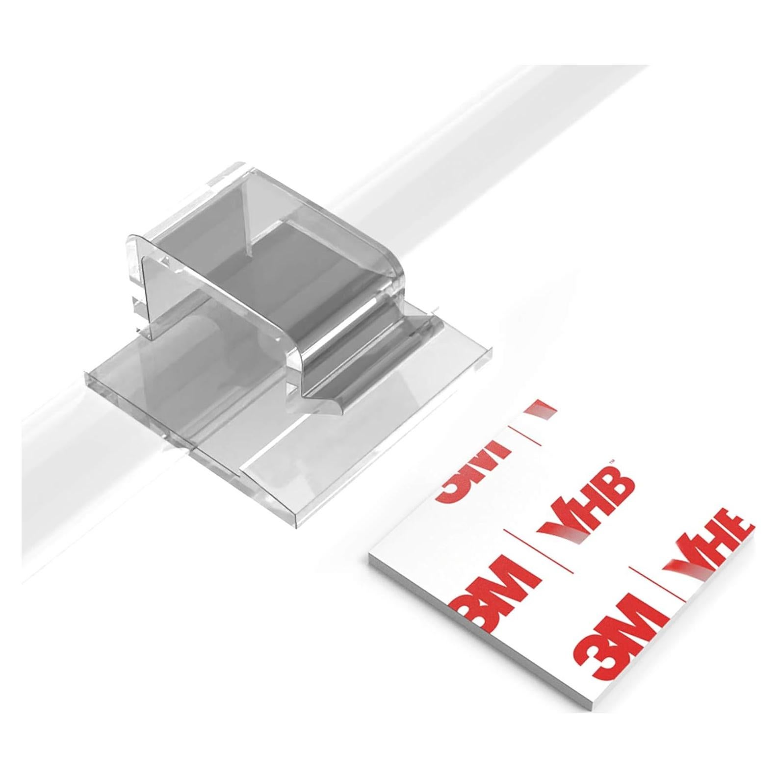 Clip de Cable Adhesivo XIAOXI 40 Pcs Transparente Organizador