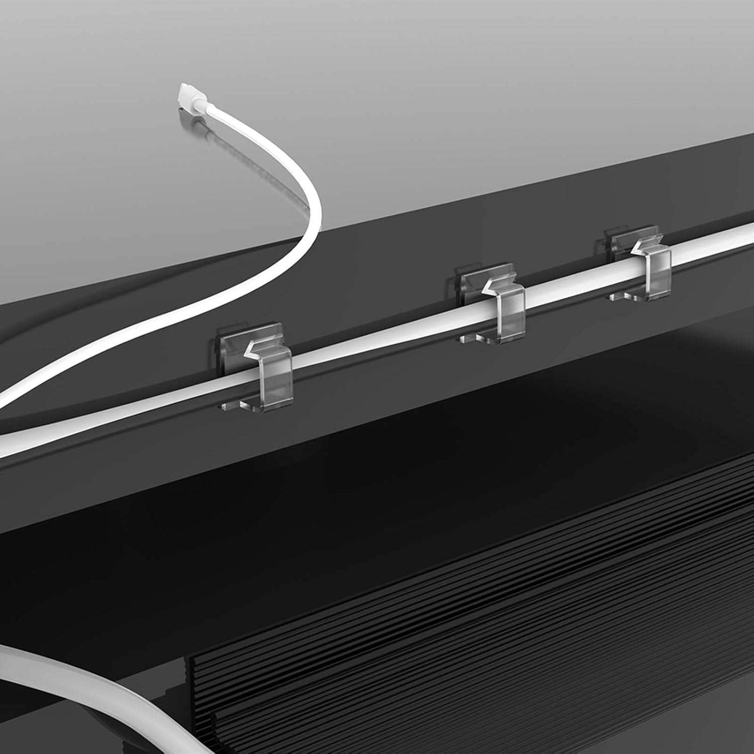 Clip de Cable Adhesivo XIAOXI 40 Pcs Transparente Organizador