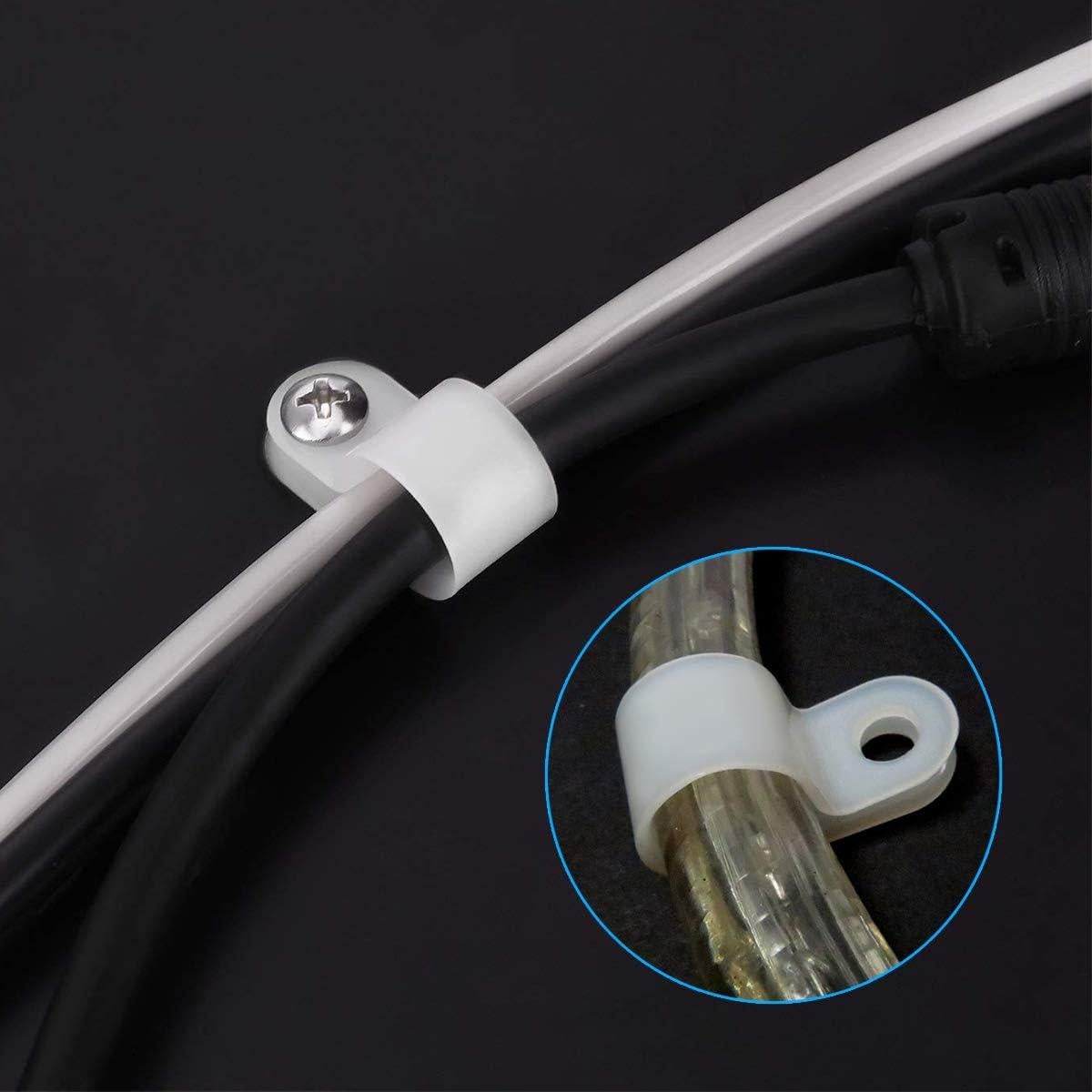 Clips de Montaje LOKMAN 100 Pcs 8mm para Luces de Cuerda