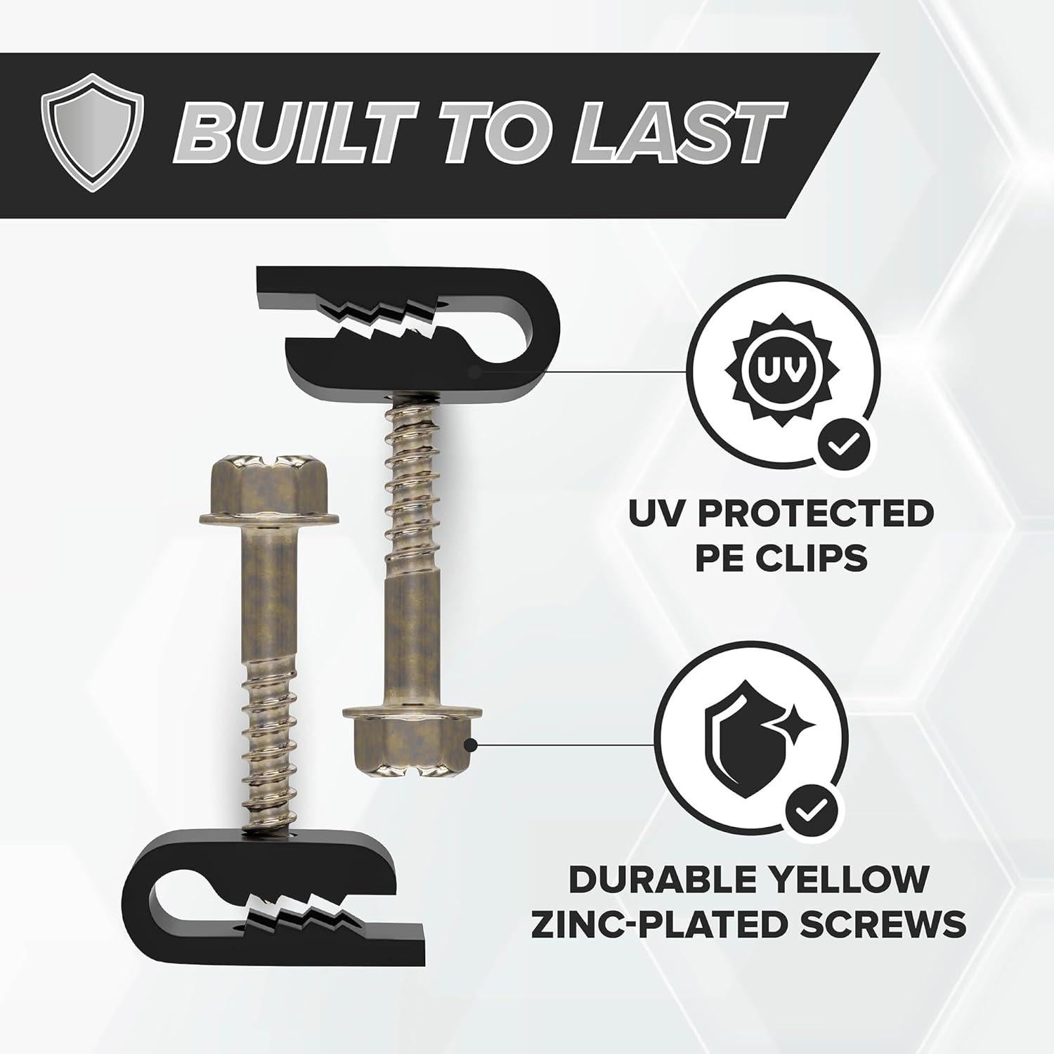 Clips de Cable Eléctrico THE CIMPLE CO, 100 Piezas, Negro