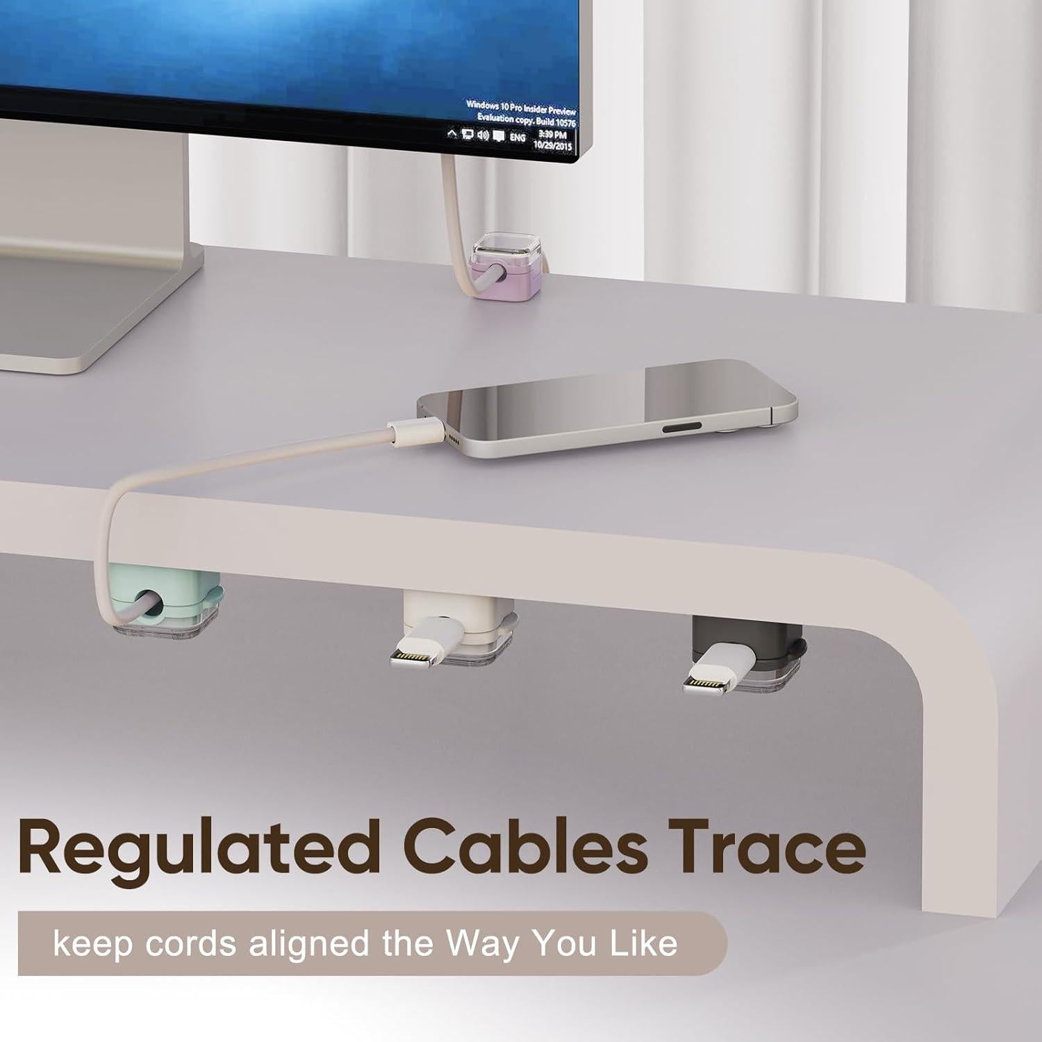 9 Soportes Magnéticos para Cables Wtufaelk - Organizador Negro