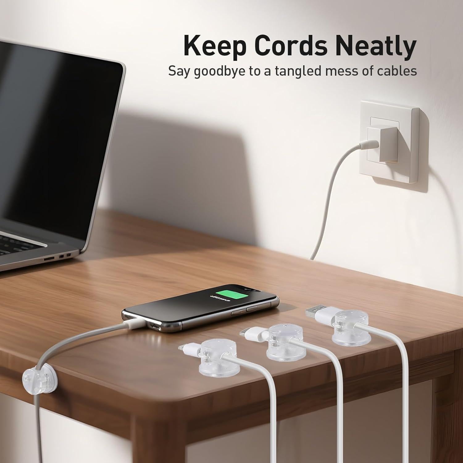 Clips Magnéticos para Cables AGPTEK 8 Piezas Transparente