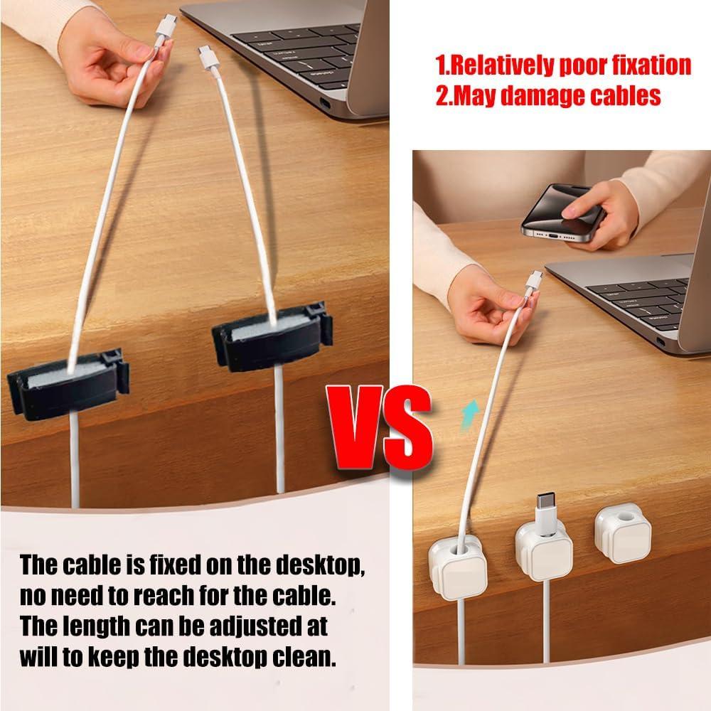 Clips de Cable Autoadhesivos Antideslizantes Antenat 30PCS