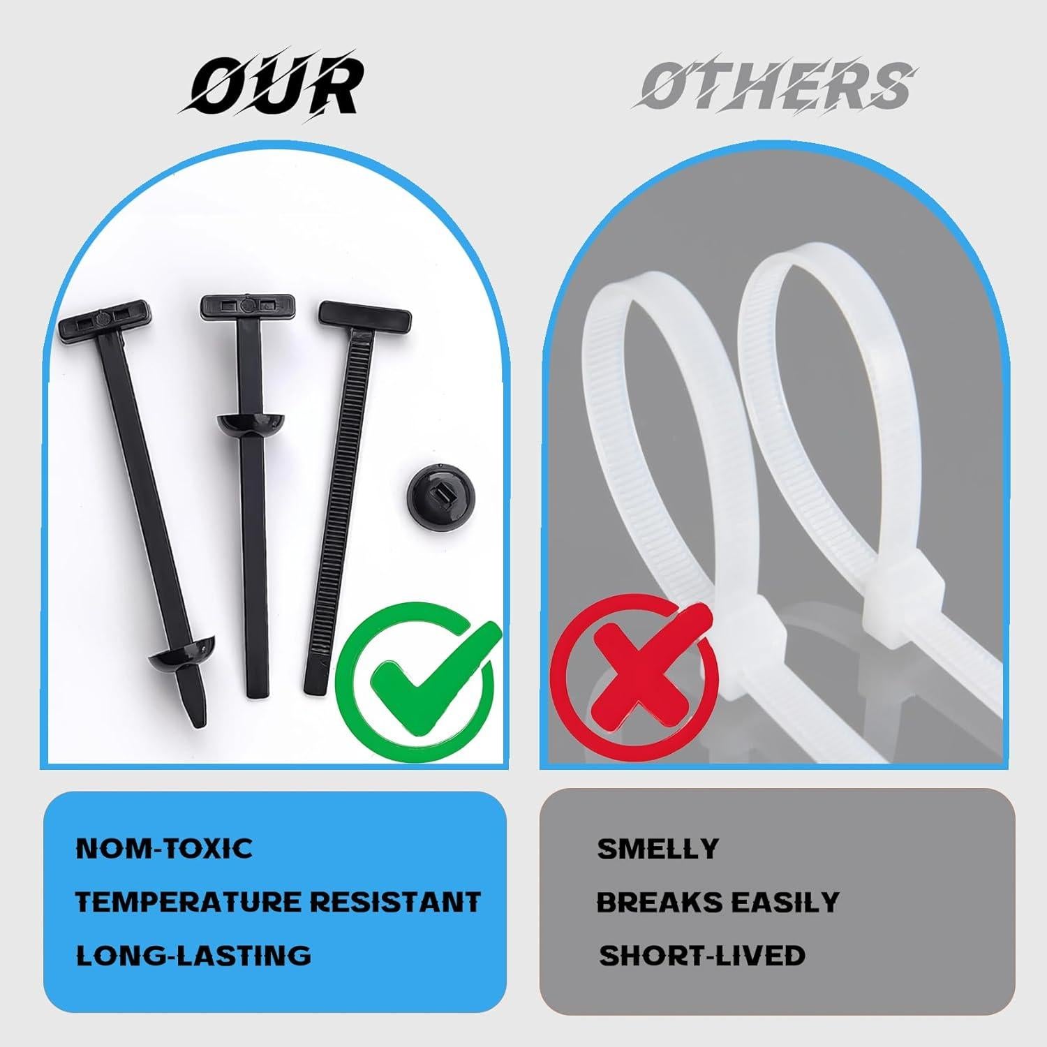 100 Bridas de Nylon Universal Genérico para Automóviles 9cm