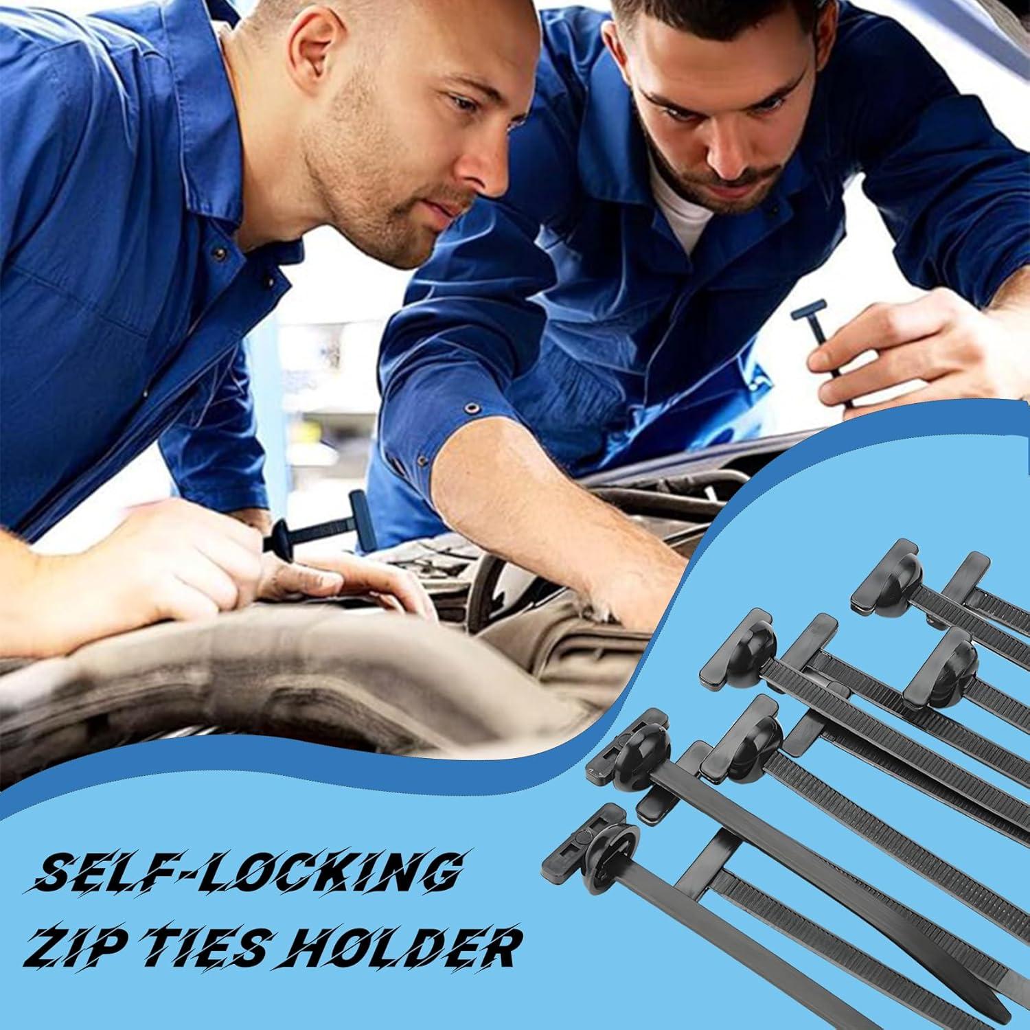 100 Bridas de Nylon Universal Genérico para Automóviles 9cm