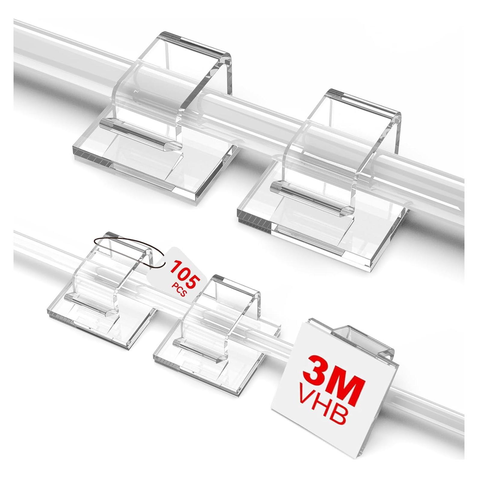 105 Clips Adhesivos para Luces de Navidad TidyHelper - Pequeños y Grandes