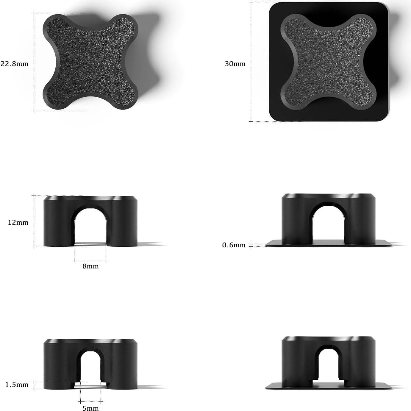 Organizador de Cable Magnético XiRan 10 Pcs Negro