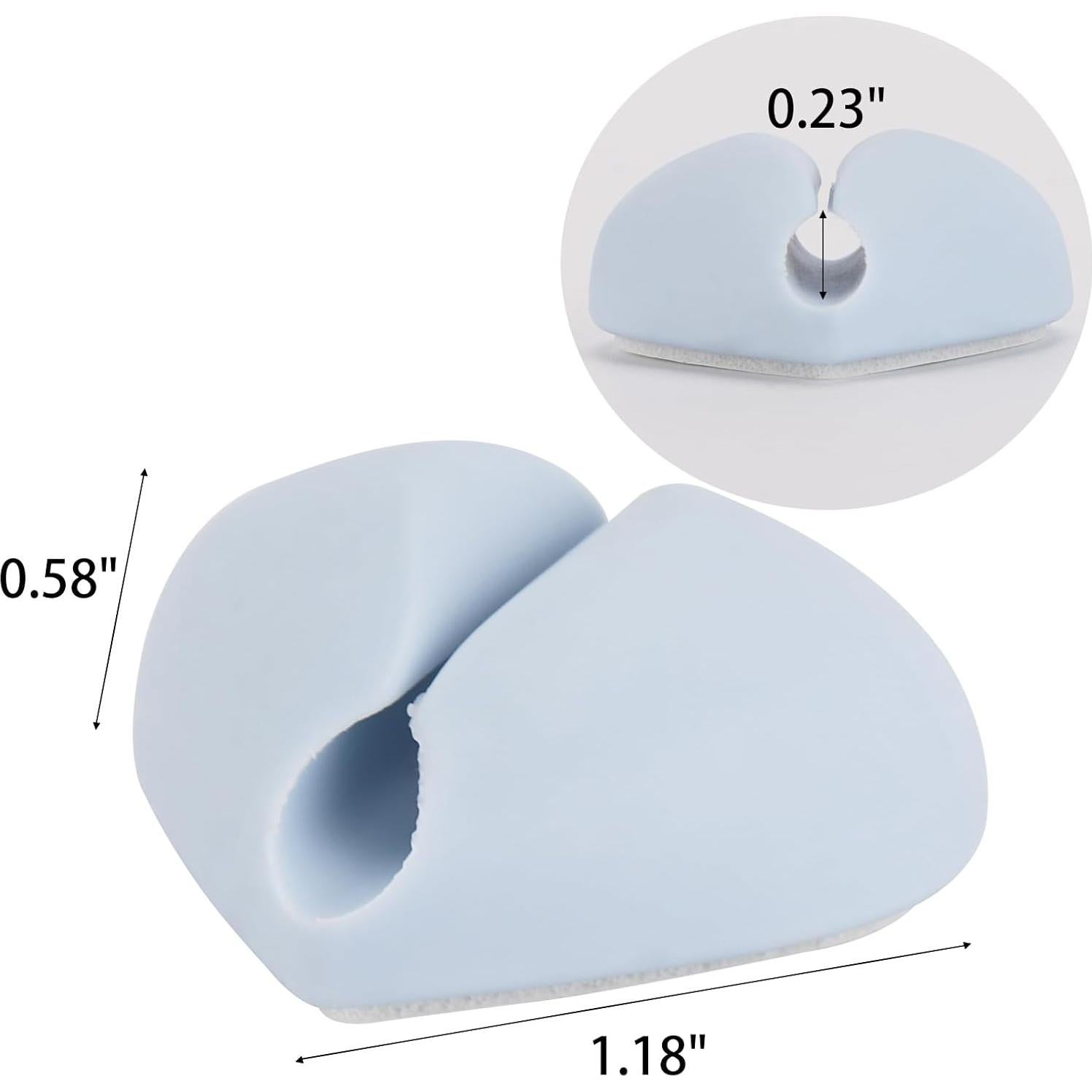 40 Clips Adhesivos Organizadores de Cables LoveBB - Corazón