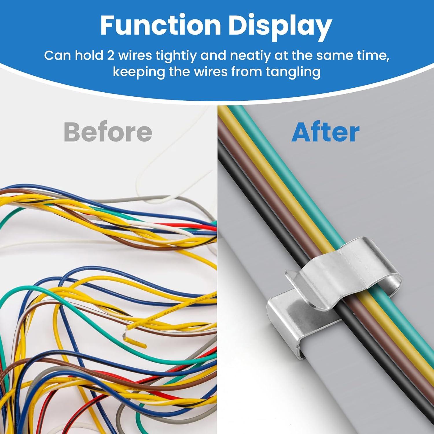 Clips de Alambre Aifeier ET 60 Pcs Acero Inoxidable 304 23 mm