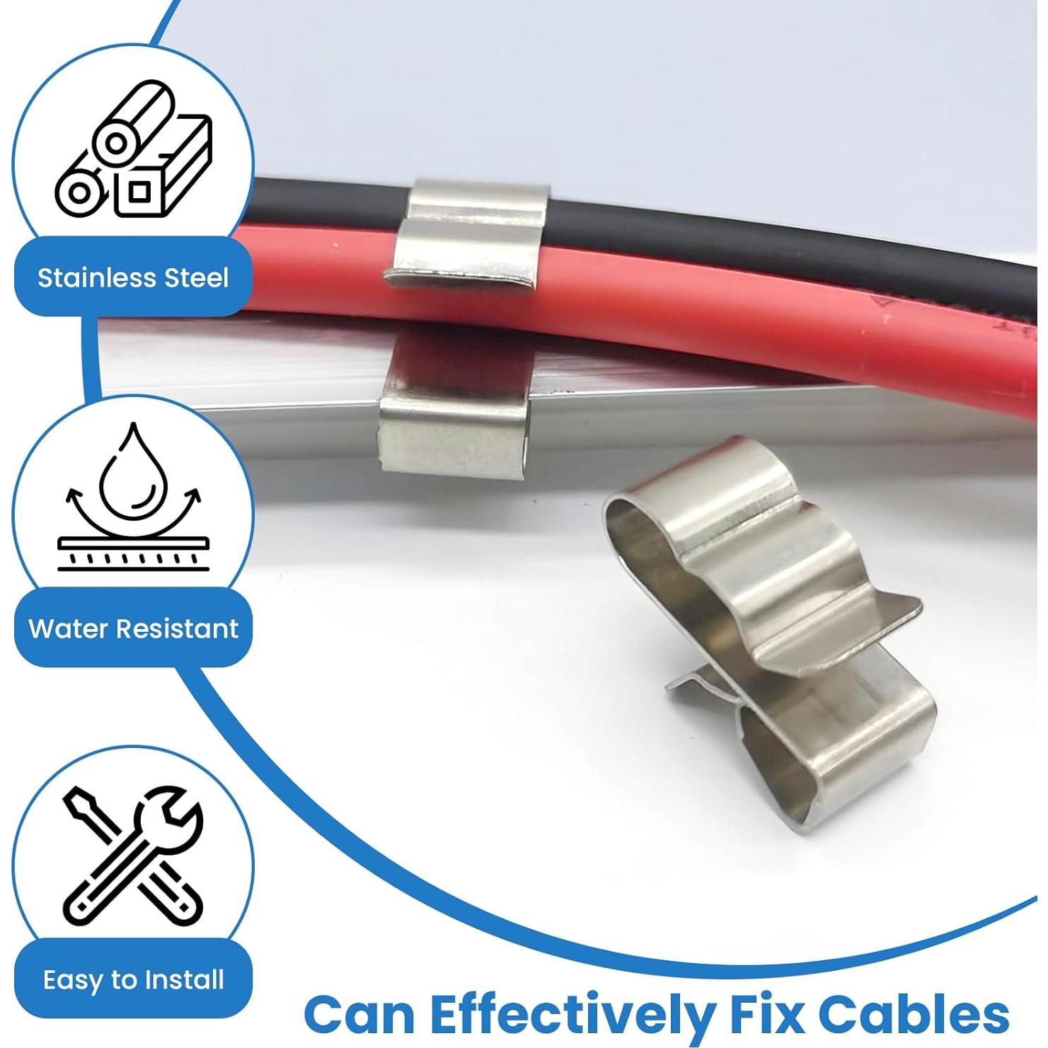 Clips de Alambre Aifeier ET 60 Pcs Acero Inoxidable 304 23 mm