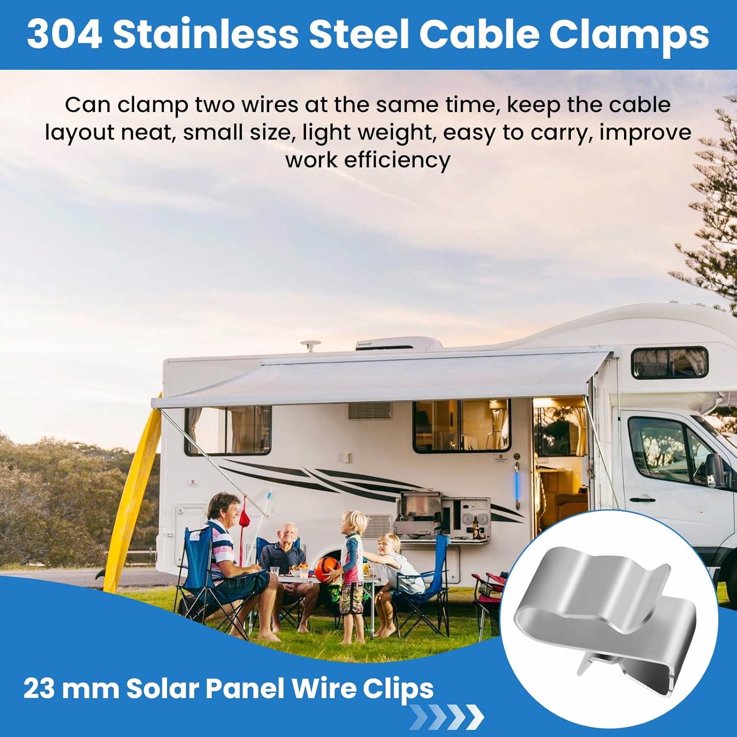 Clips de Alambre Aifeier ET 60 Pcs Acero Inoxidable 304 23 mm