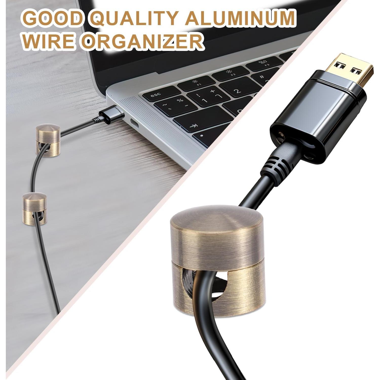 3 Anclajes de Cable Adhesivos de Aluminio Gosknor - Bronce