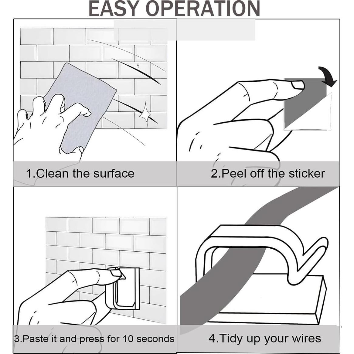 60 Clips de Luz de Navidad Autoadhesivos KGROTE Transparentes