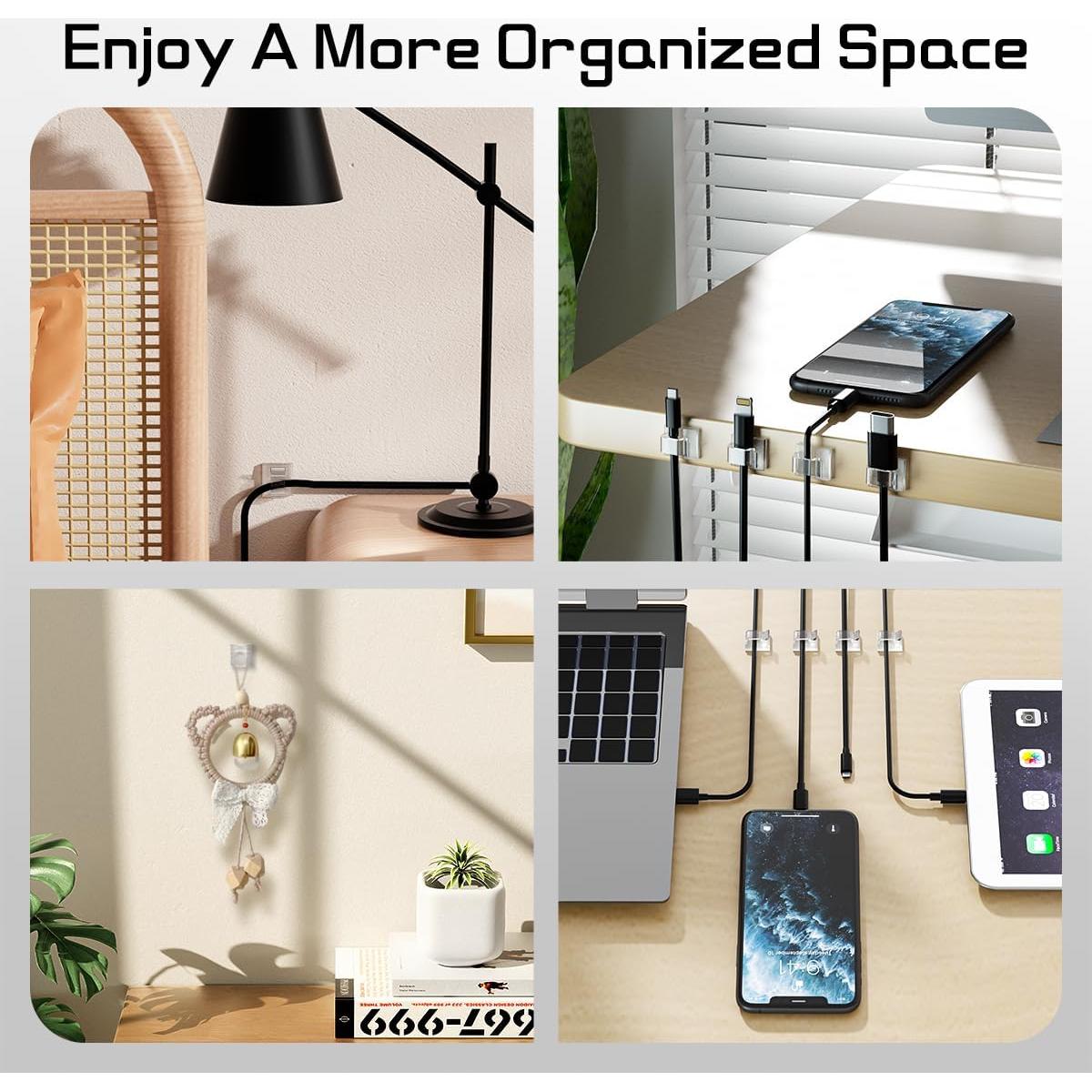 60 Clips de Luz de Navidad Autoadhesivos KGROTE Transparentes