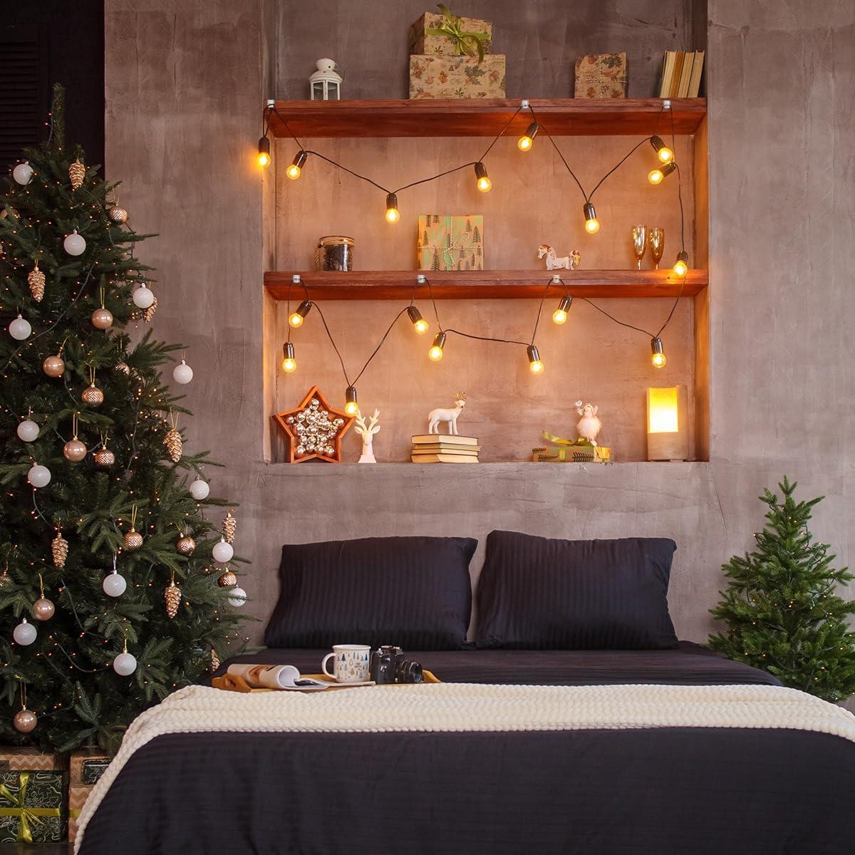 60 Clips de Luz de Navidad Autoadhesivos KGROTE Transparentes