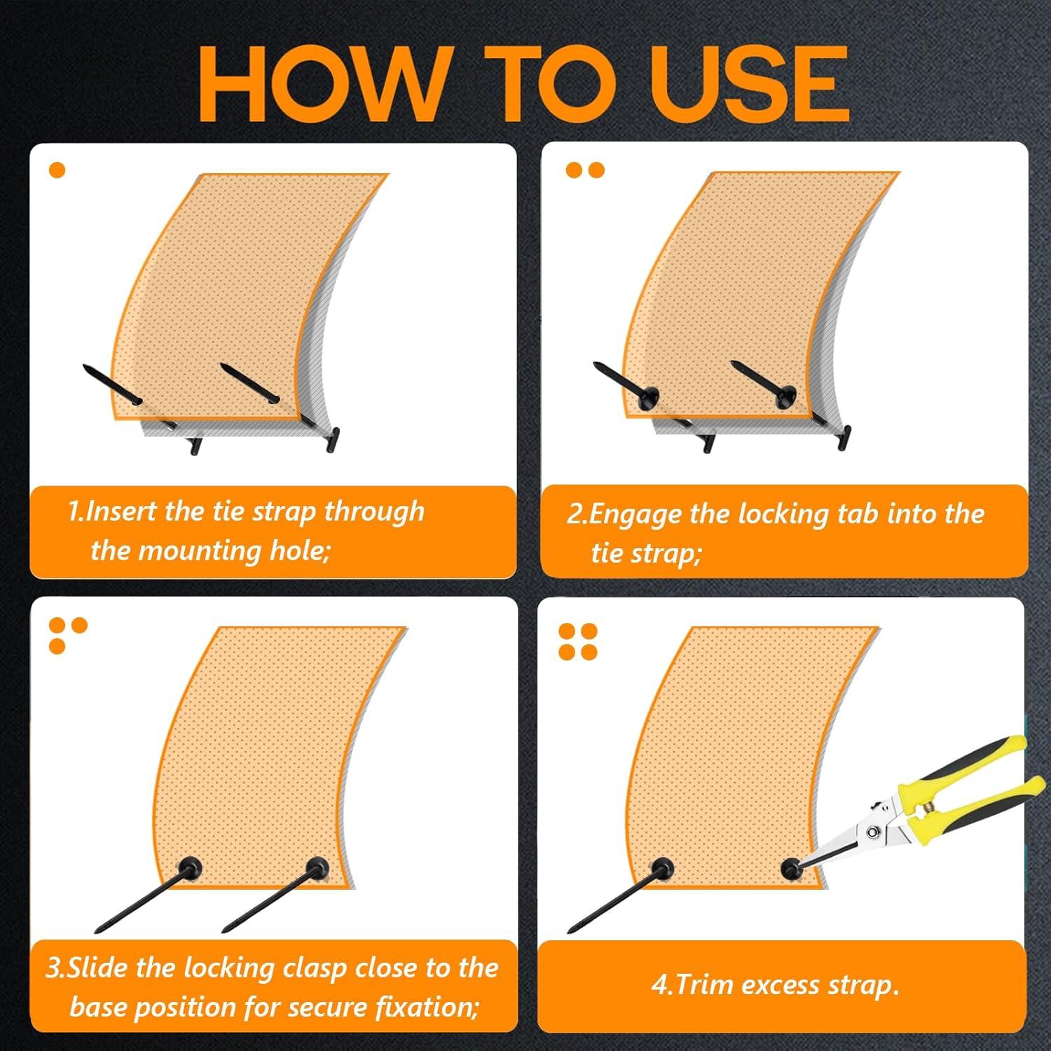 100 Hebillas de Cinta de Cable Universal Nylon Maijia 9cm