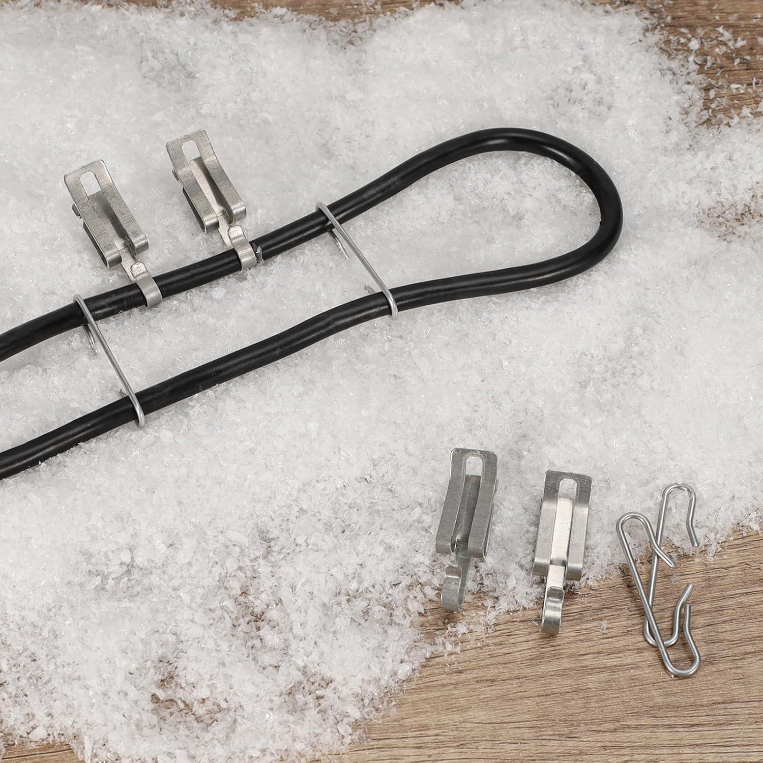 50 Clips de Cable Térmico TTQ para Techo - Aluminio Resistente