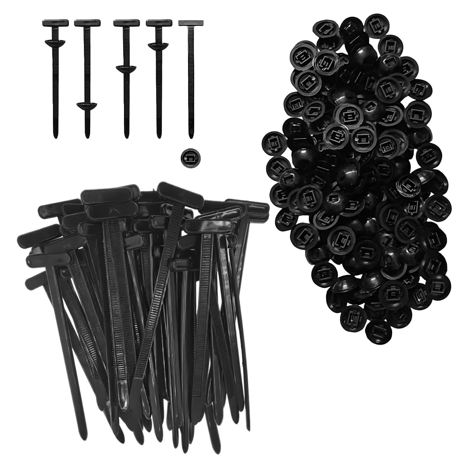 100 Hebillas de Correa de Cable Nylon Enterlent 9cm Automáticas