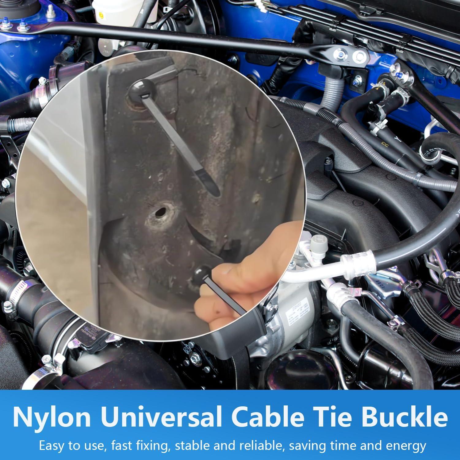 100 Hebillas de Correa de Cable Nylon Enterlent 9cm Automáticas