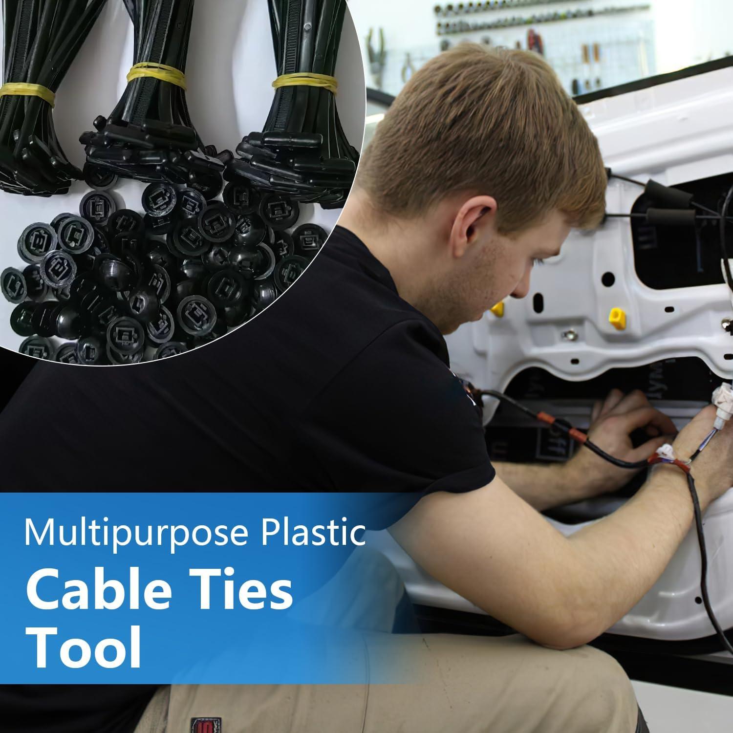 100 Hebillas de Correa de Cable Nylon Enterlent 9cm Automáticas