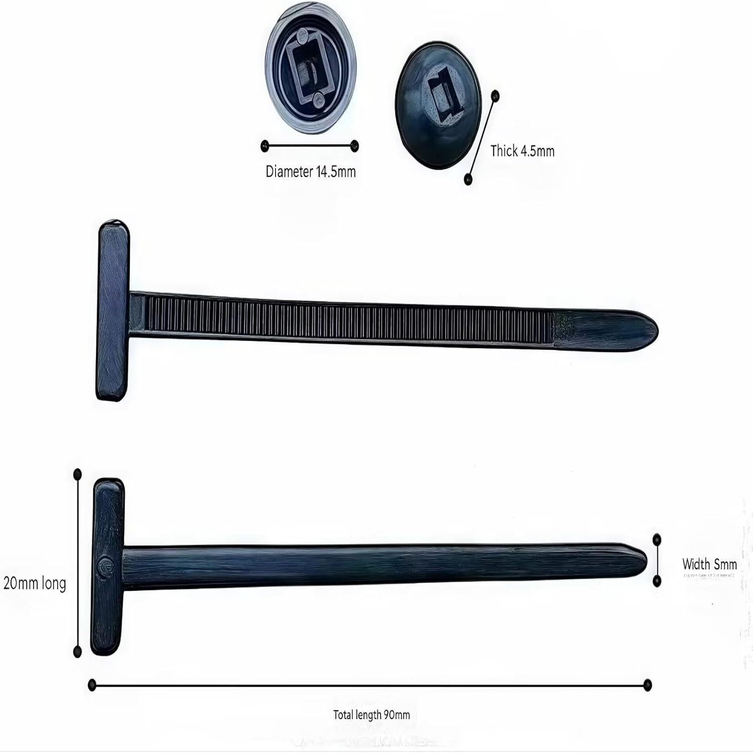 100 Hebillas de Brida de Nylon Genérico para Auto 9cm