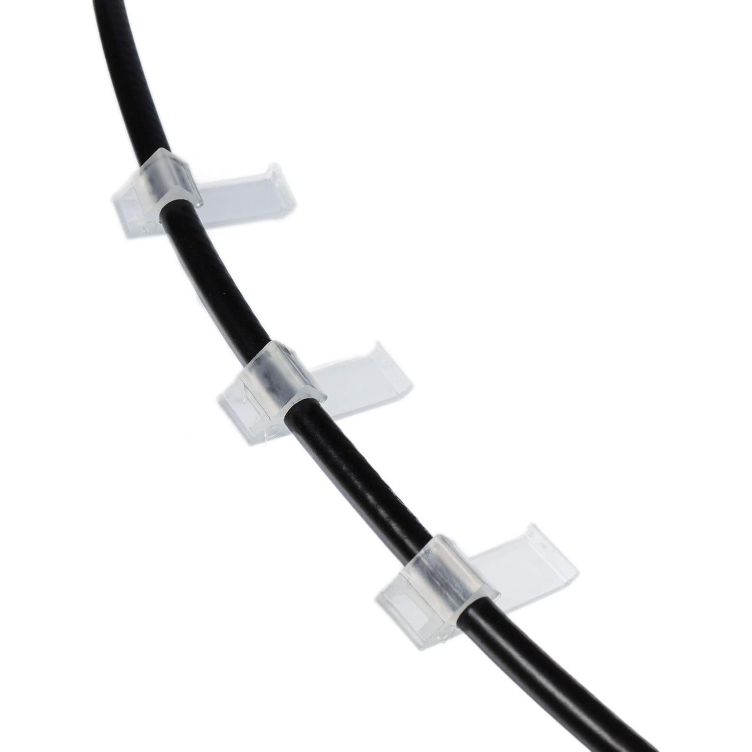 Clips para Cables de Revestimiento THE CIMPLE CO, 100 PCS, Nylon Blanco