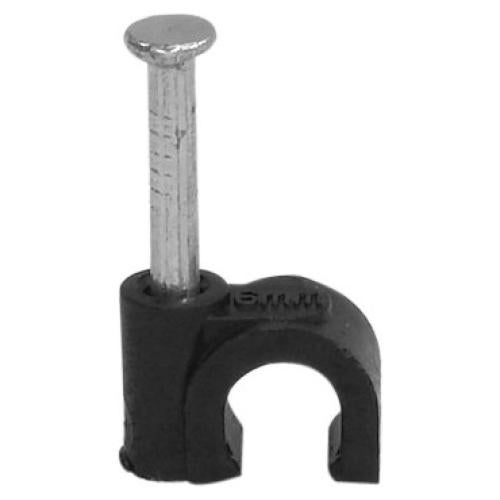 Paquete de 100 Clips de Cable Negro 6mm - Tu Tienda de Cables