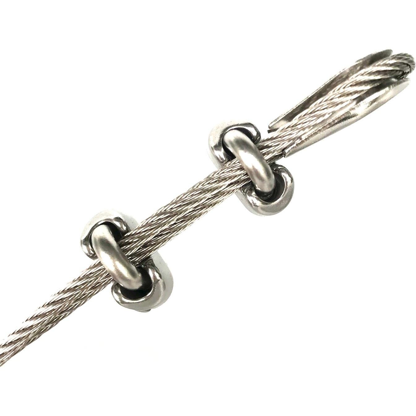 20 Clips de Cable de Acero Inoxidable HEVER M3 17x8.5mm