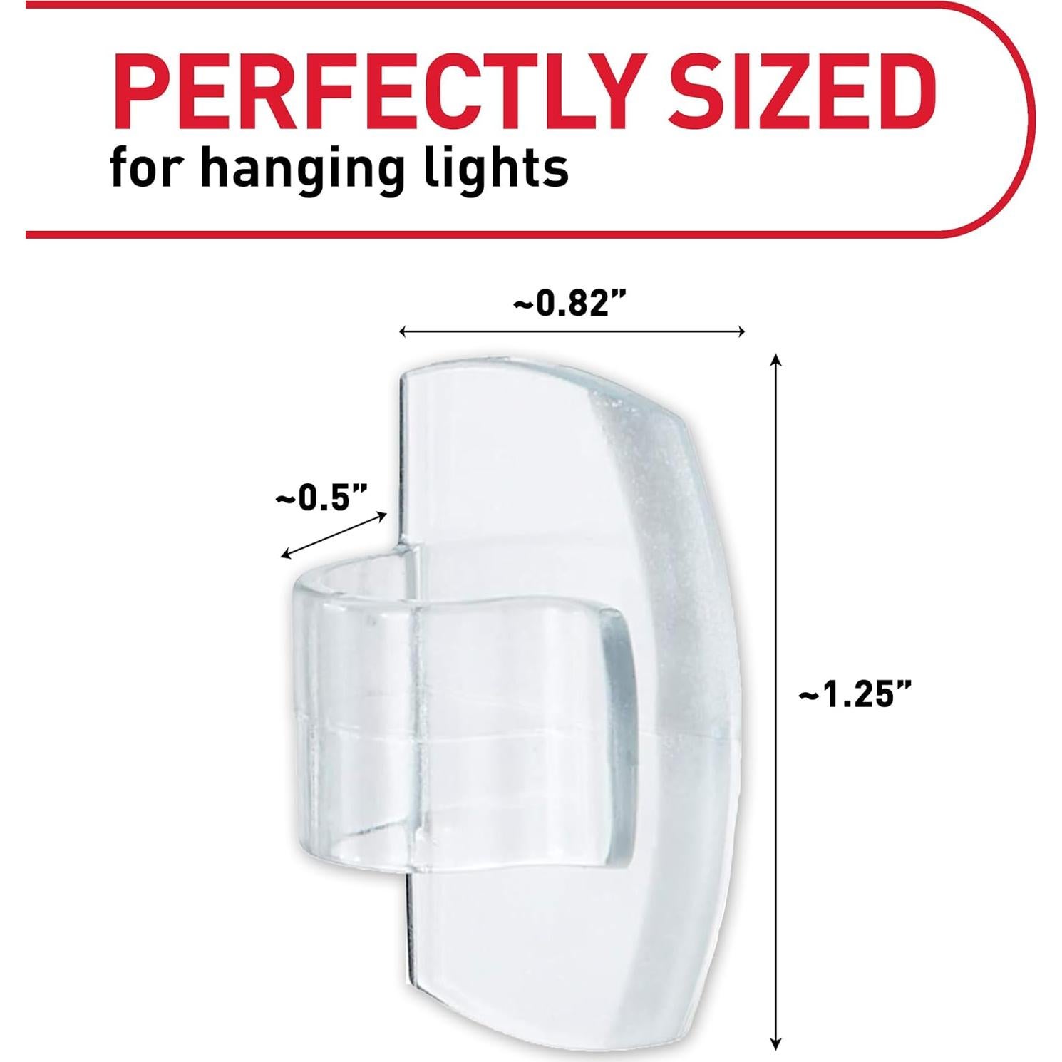 Clips Transparentes para Luces Exteriores Command - 20 Unidades