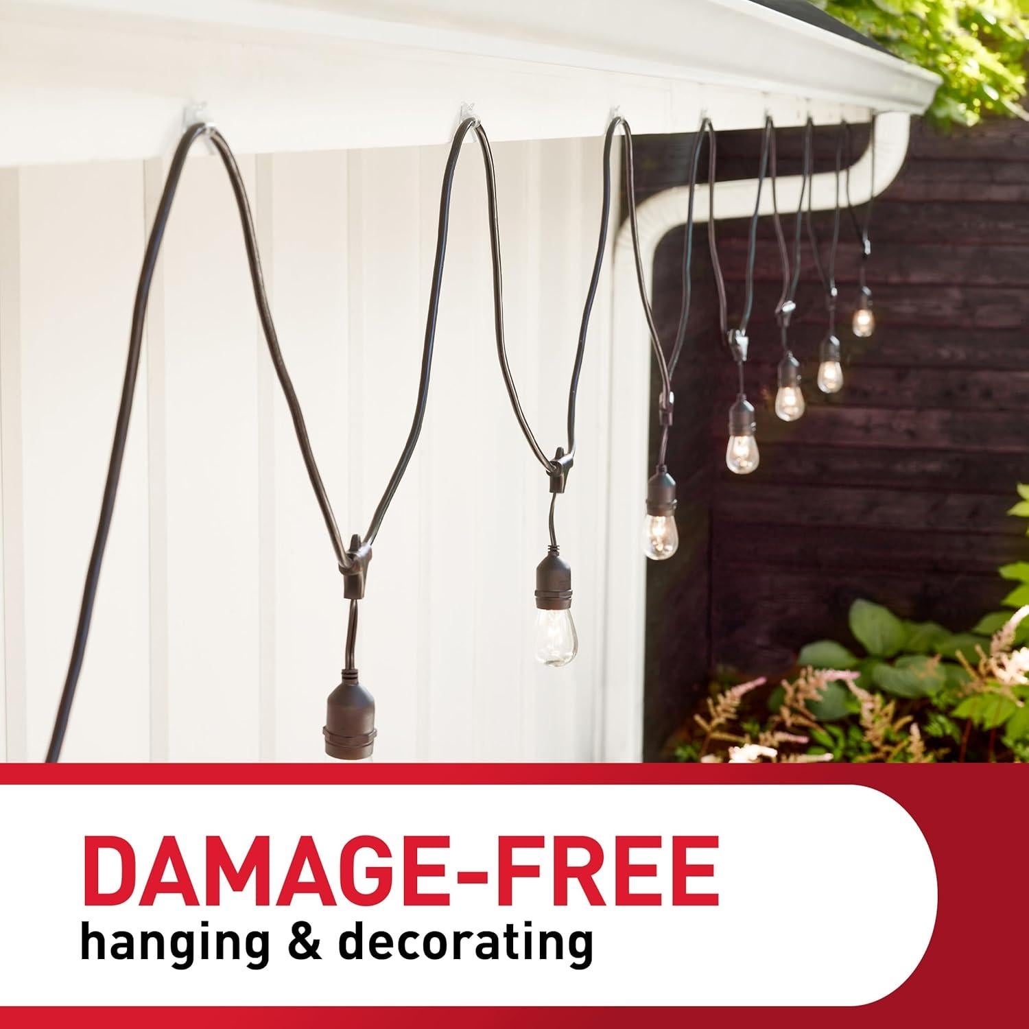 Clips Transparentes para Luces Exteriores Command - 20 Unidades