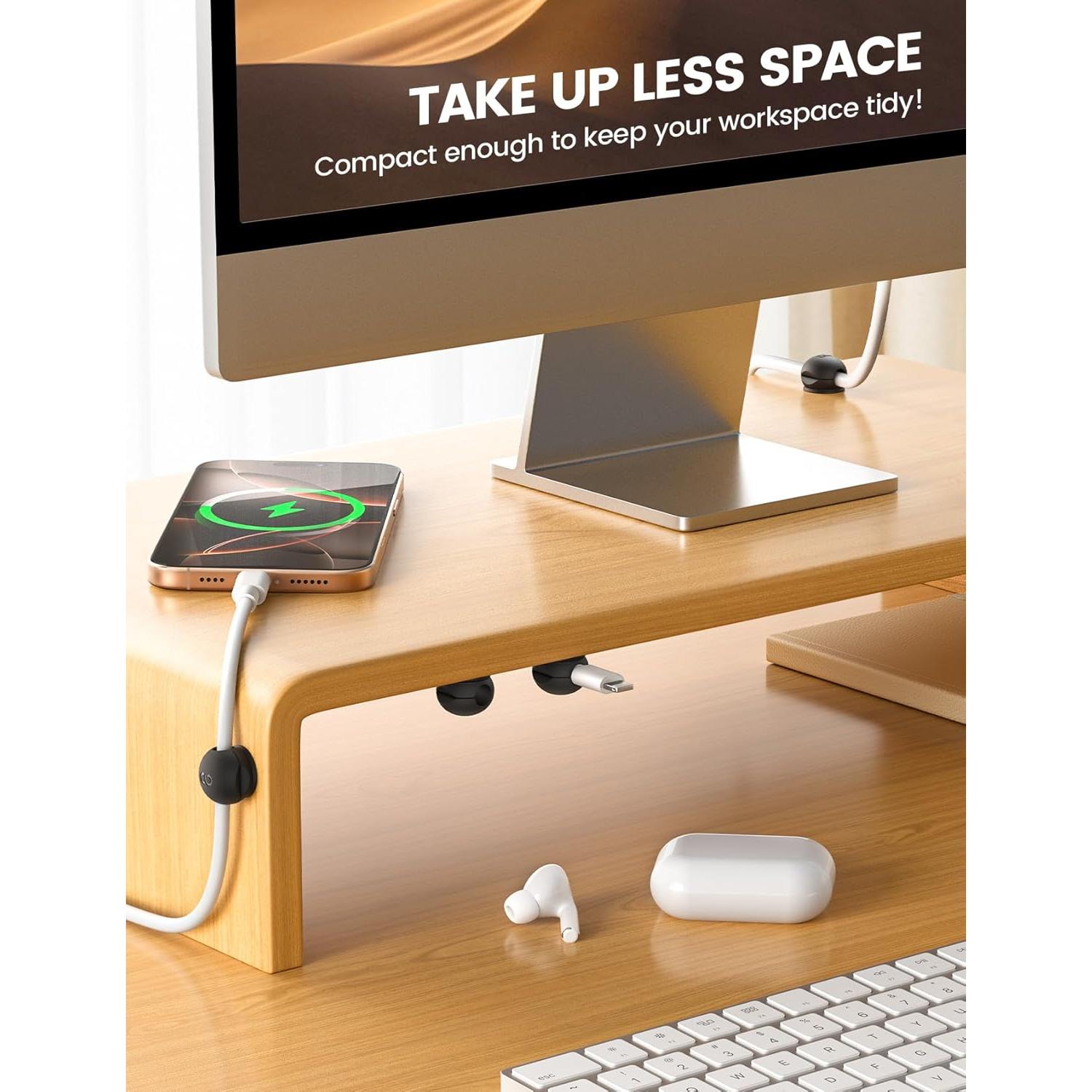 8 Clips Organizadores de Cables Magnéticos Lamicall Silicona